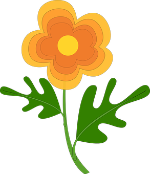 Colorful Cartoon Flower