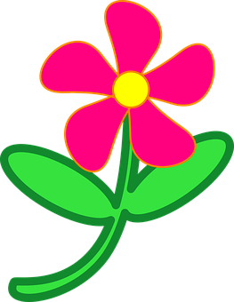 Colorful Cartoon Flower