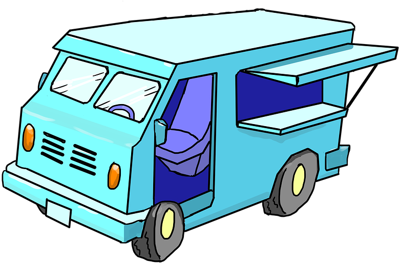 Food Truck, Ice Cream Truck, Car, Van, Truck - Gambar Mobil Es Krim, HD Png Download PNG with transparent background