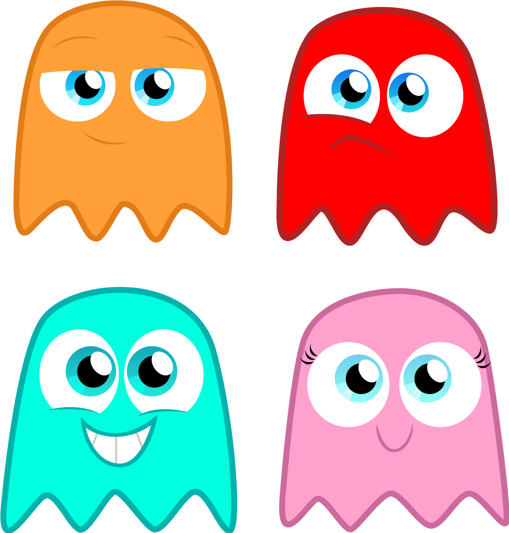 Pacman Blue Wallpaper The - Ms Pac Man Ghosts, HD Png Download PNG with transparent background