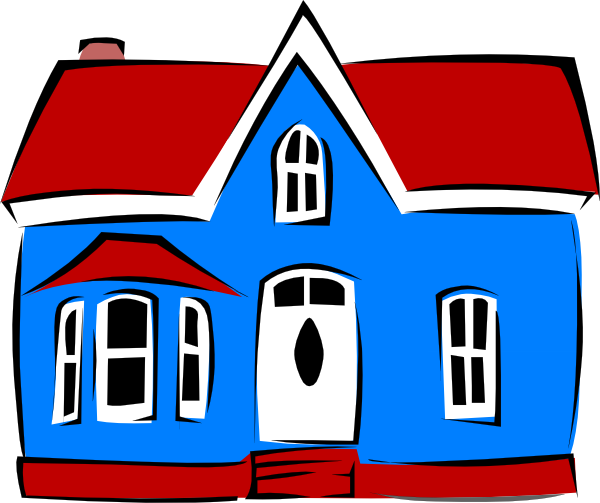 Colorful Cartoon House PNG with transparent background