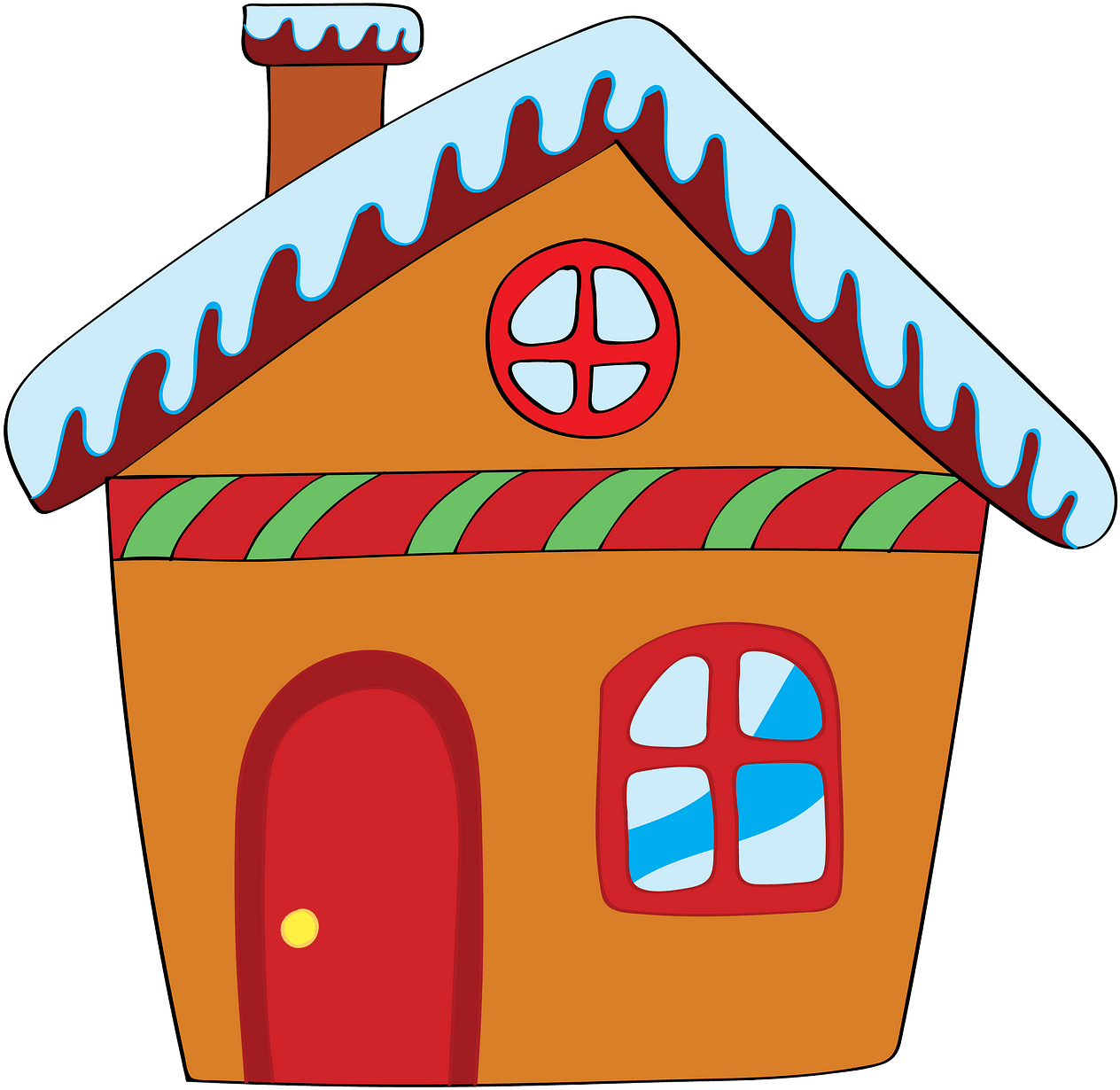 Colorful Cartoon House Clipart