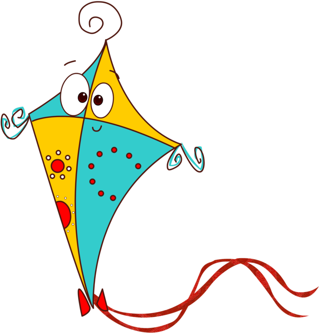 Colorful Cartoon Kite Illustration