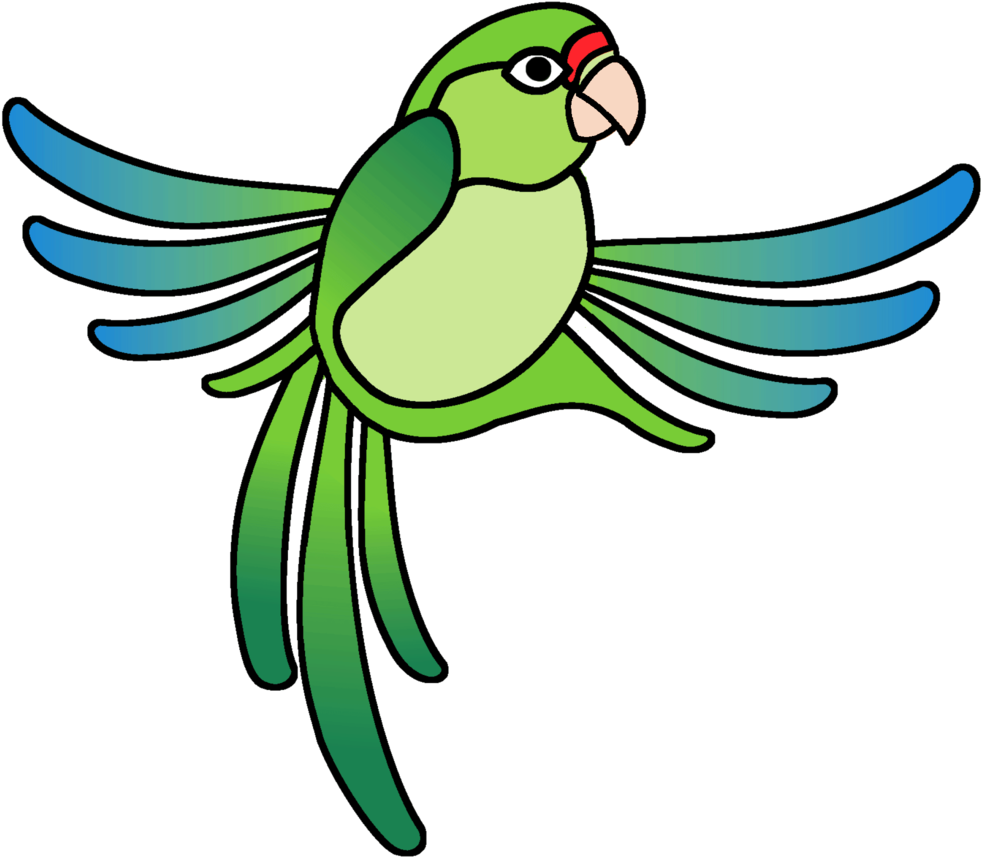 Colorful Cartoon Parrot Illustration