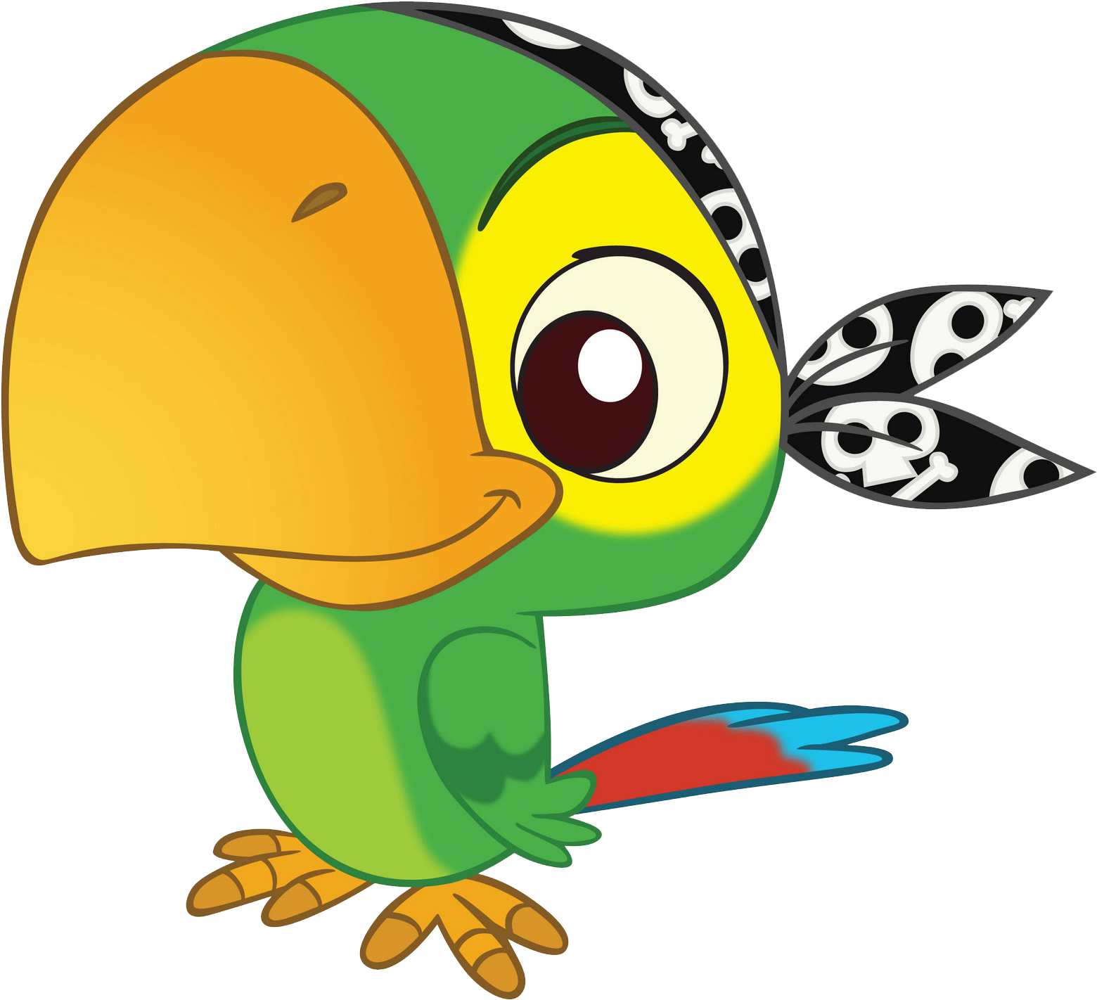 Colorful Cartoon Parrot