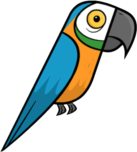 Colorful Cartoon Parrot