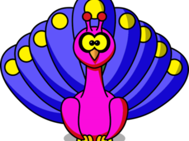 Colorful Cartoon Peacock