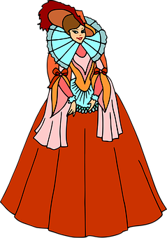 Colorful Cartoon Princess Illustration PNG with transparent background