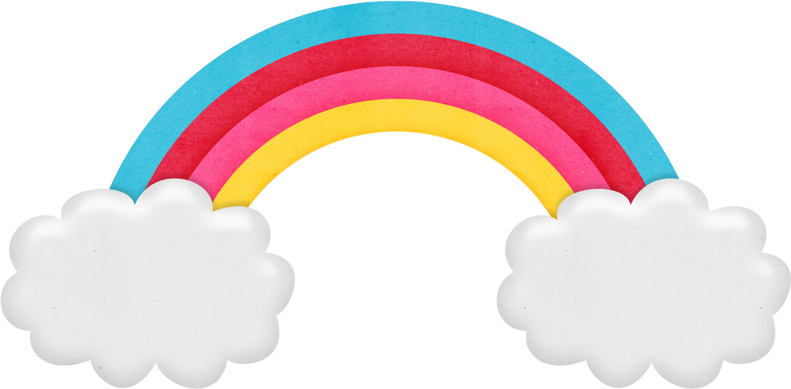 Colorful Cartoon Rainbow Clouds