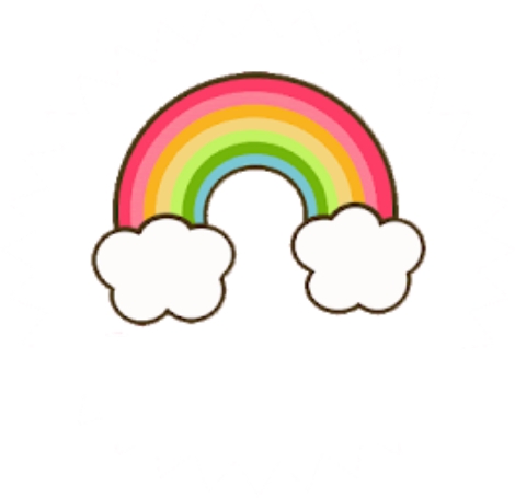 Colorful Cartoon Rainbow Clouds