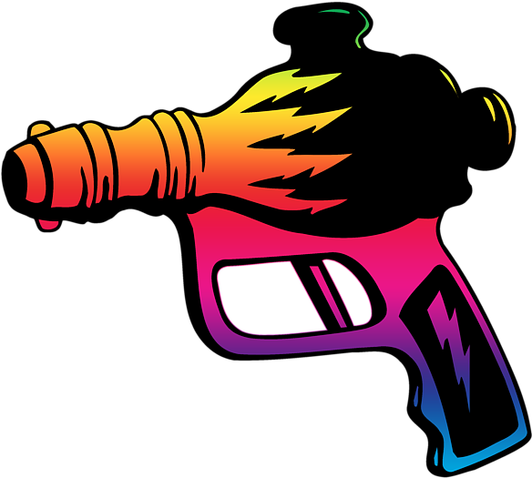 Colorful Cartoon Ray Gun Illustration