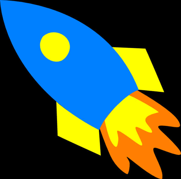 Colorful Cartoon Rocket Clipart