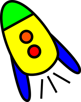 Colorful Cartoon Rocket Illustration