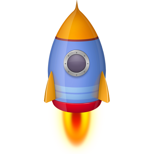 Colorful Cartoon Rocket Illustration