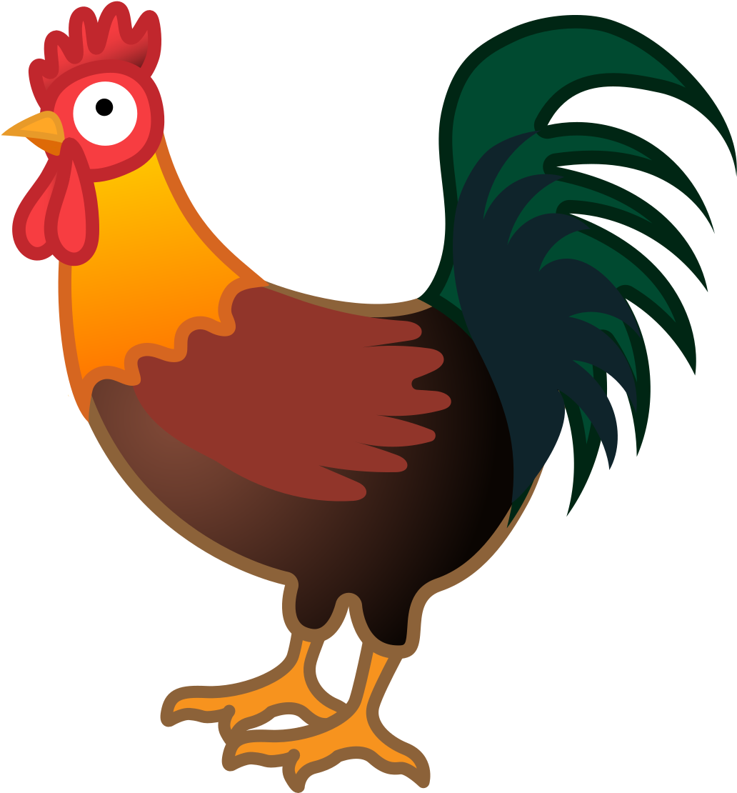 Colorful Cartoon Rooster