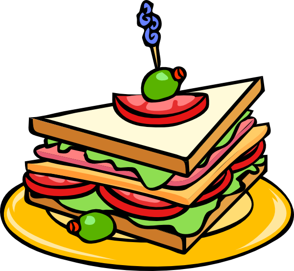 Colorful Cartoon Sandwich