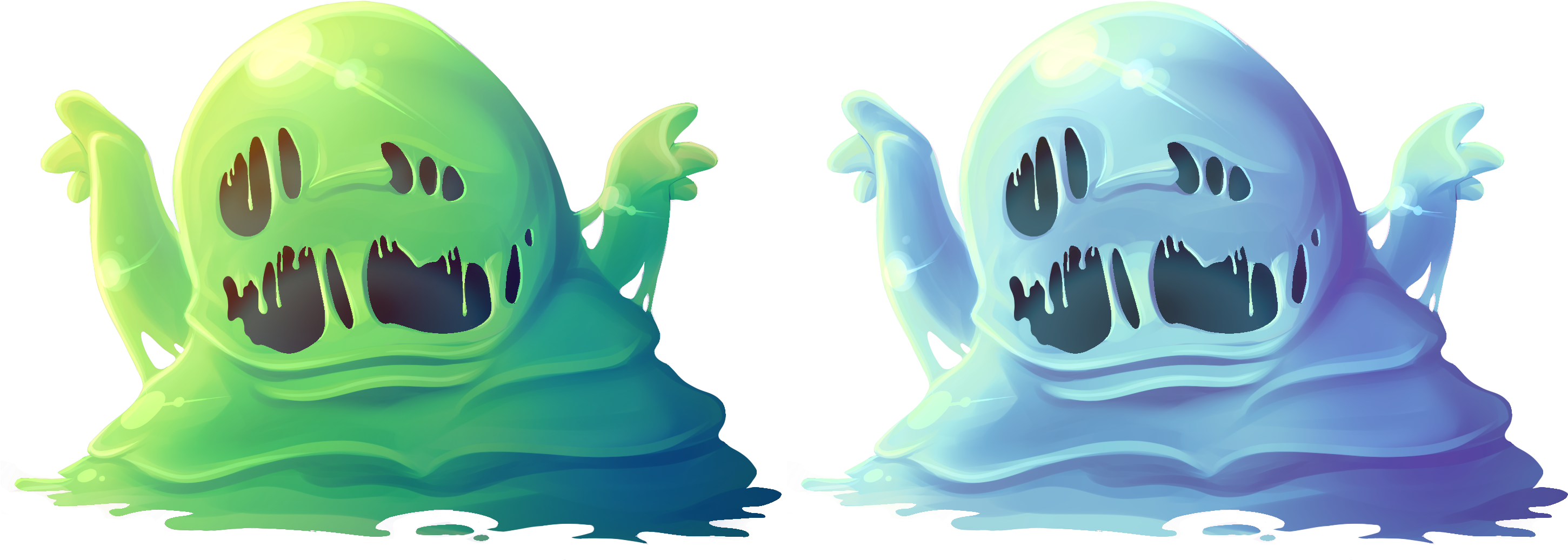 Colorful Cartoon Slimes