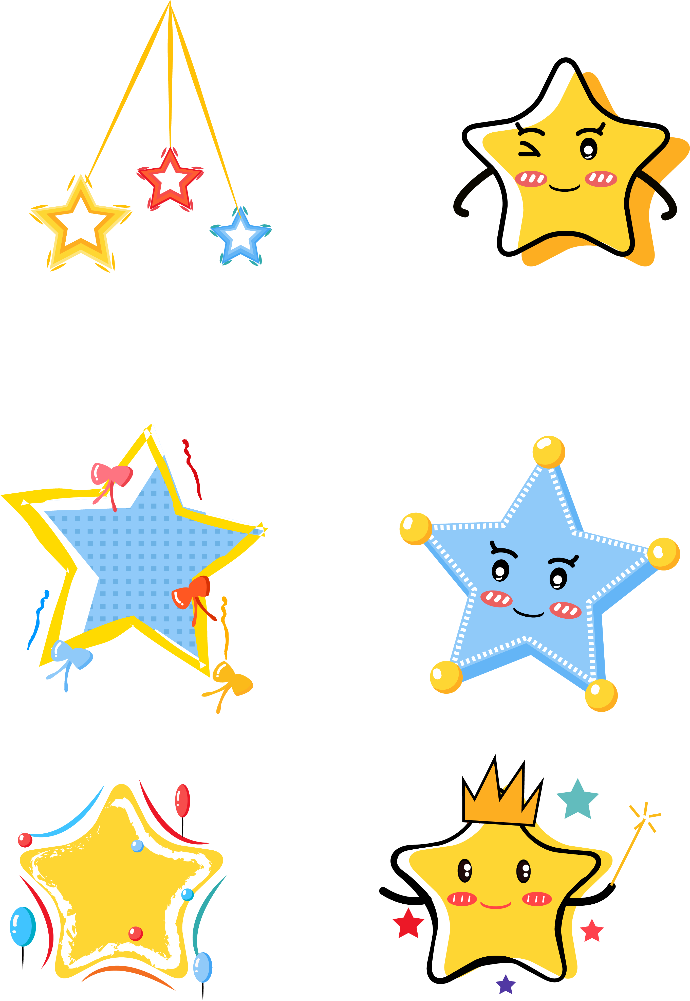 Doodle Stars Png -pentagram Stars Cute Pointed Star - Cute Star Vector Png, Transparent Png PNG with transparent background