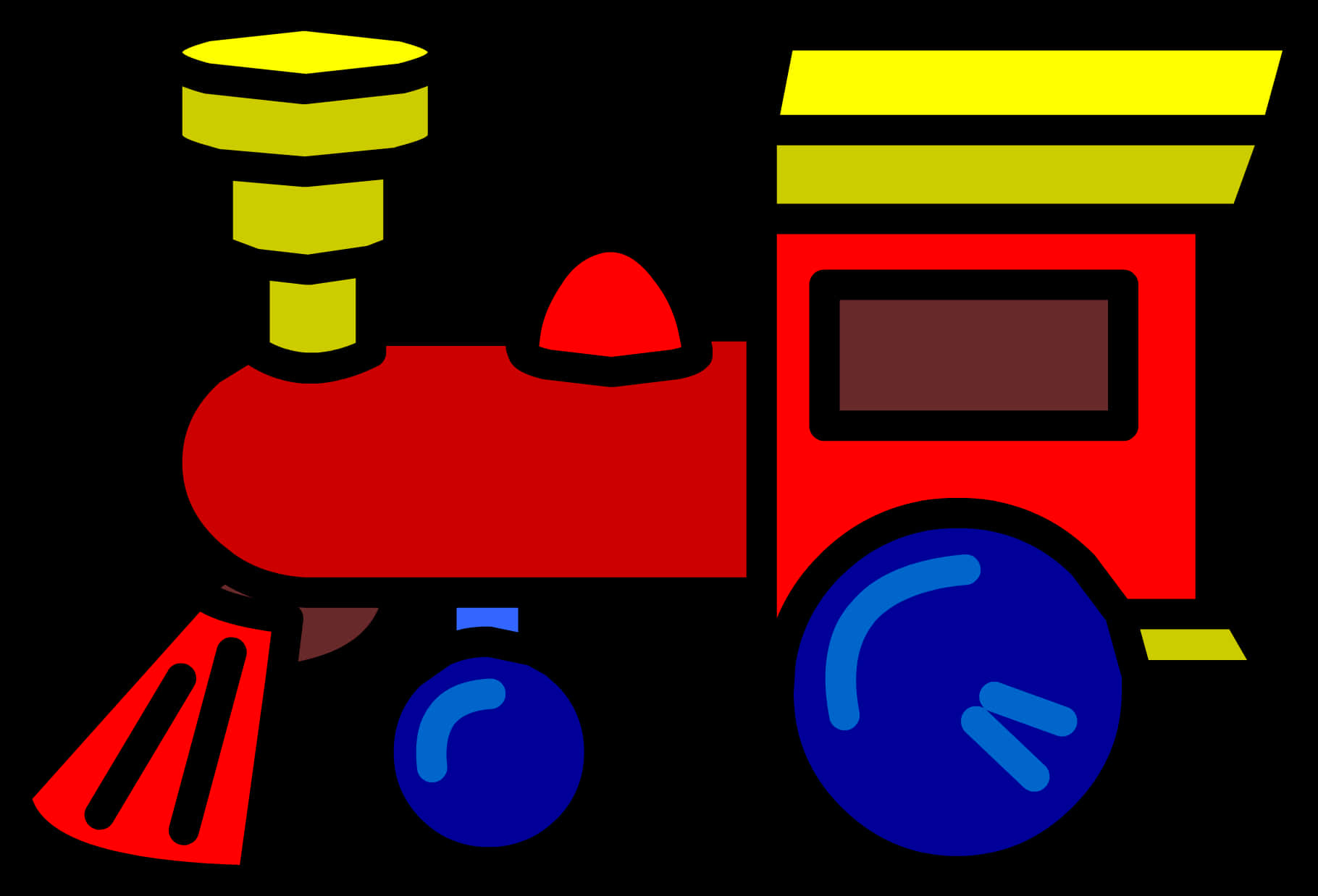 Colorful Cartoon Train Illustration