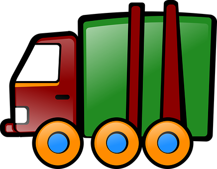 Colorful Cartoon Truck Vector