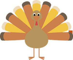 Colorful Cartoon Turkey Clipart