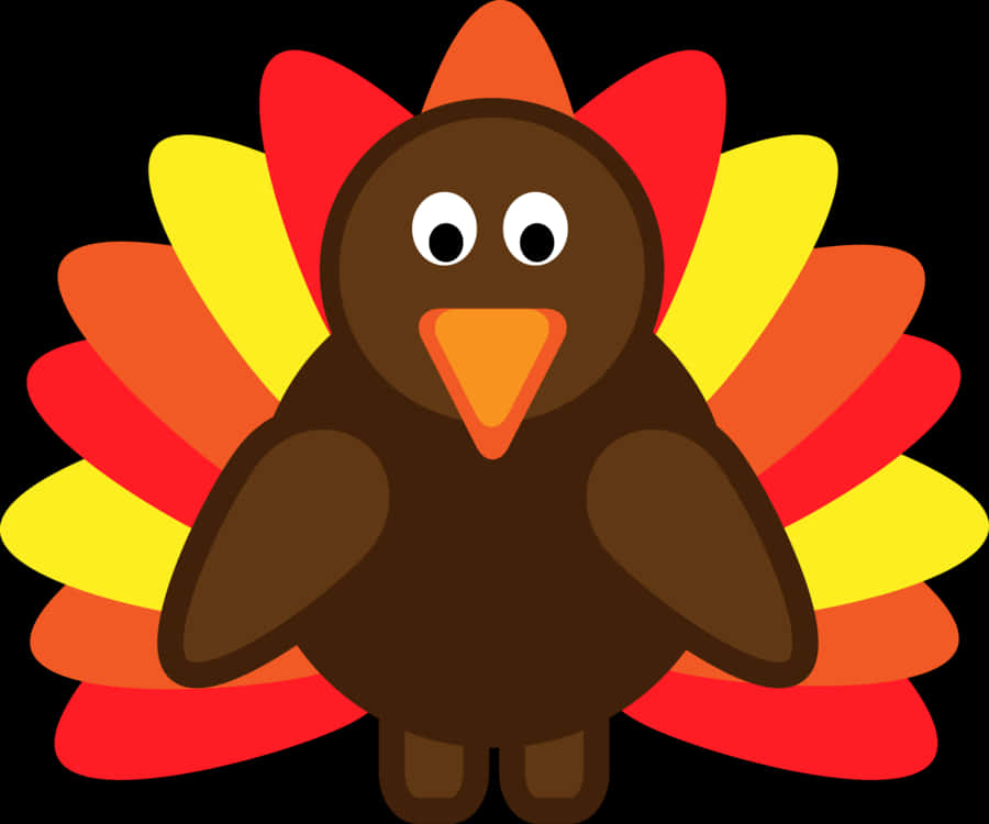 Colorful Cartoon Turkey Illustration