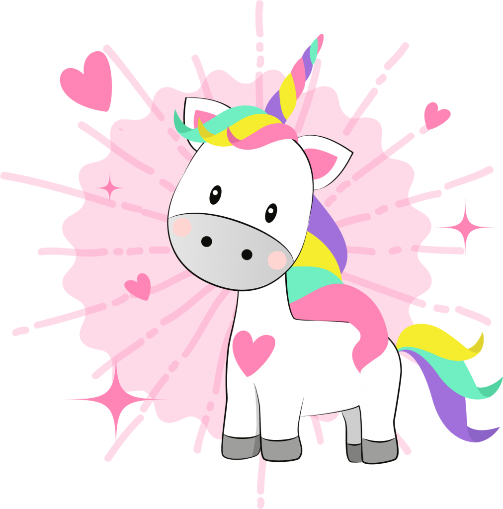 Colorful Cartoon Unicorn