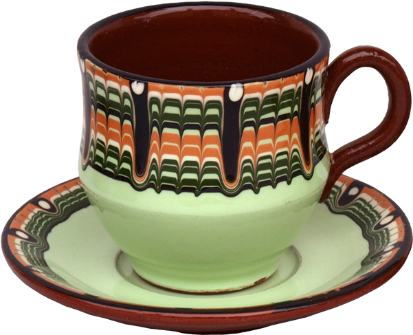 Pottery Tea Cup With Saucer - Saucer, HD Png Download PNG with transparent background