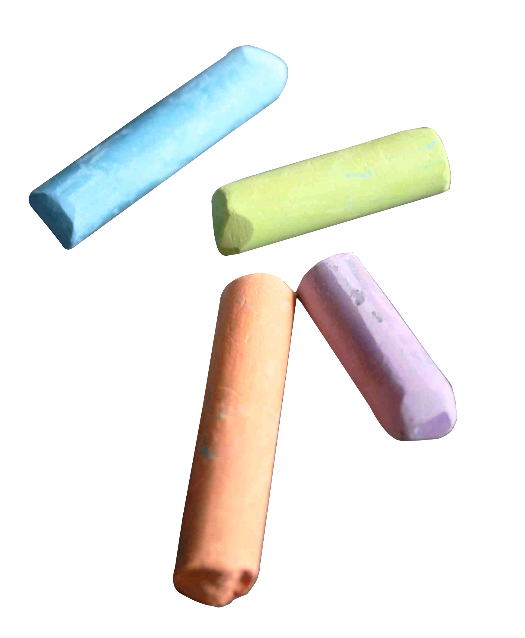 Colorful Chalk Pieces PNG with transparent background