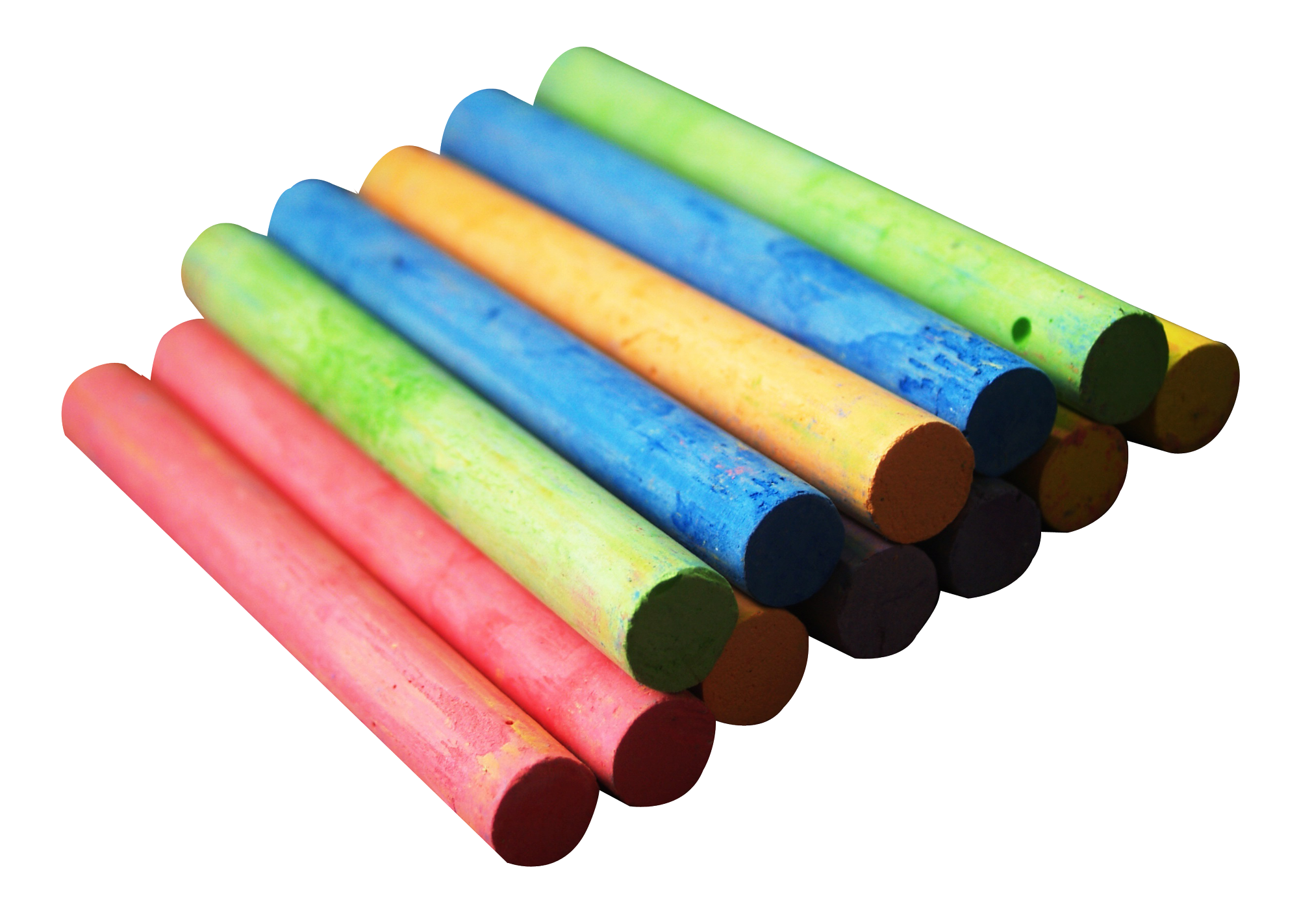 Colorful Chalk Sticks PNG with transparent background