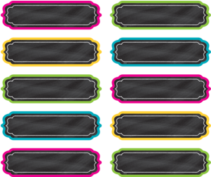 Chalkboard Brights Labels - Plastic, HD Png Download PNG with transparent background