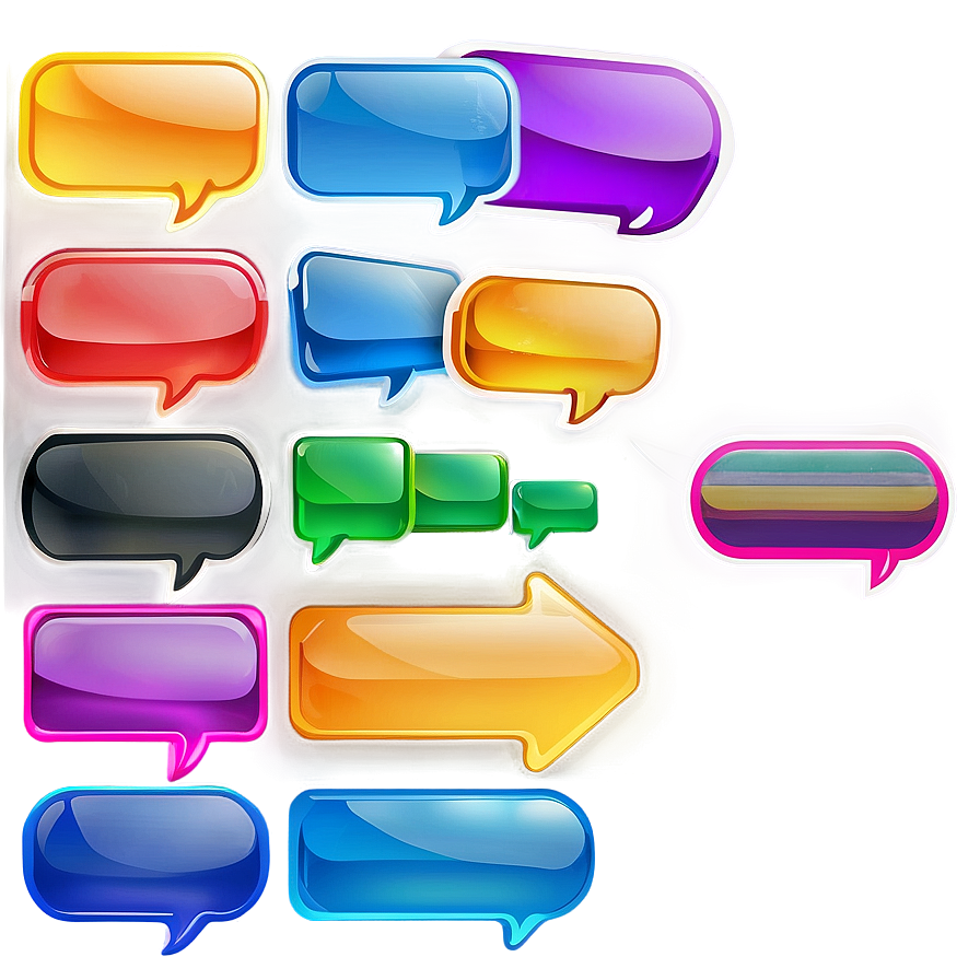 Colorful Chat Box Background Png 85