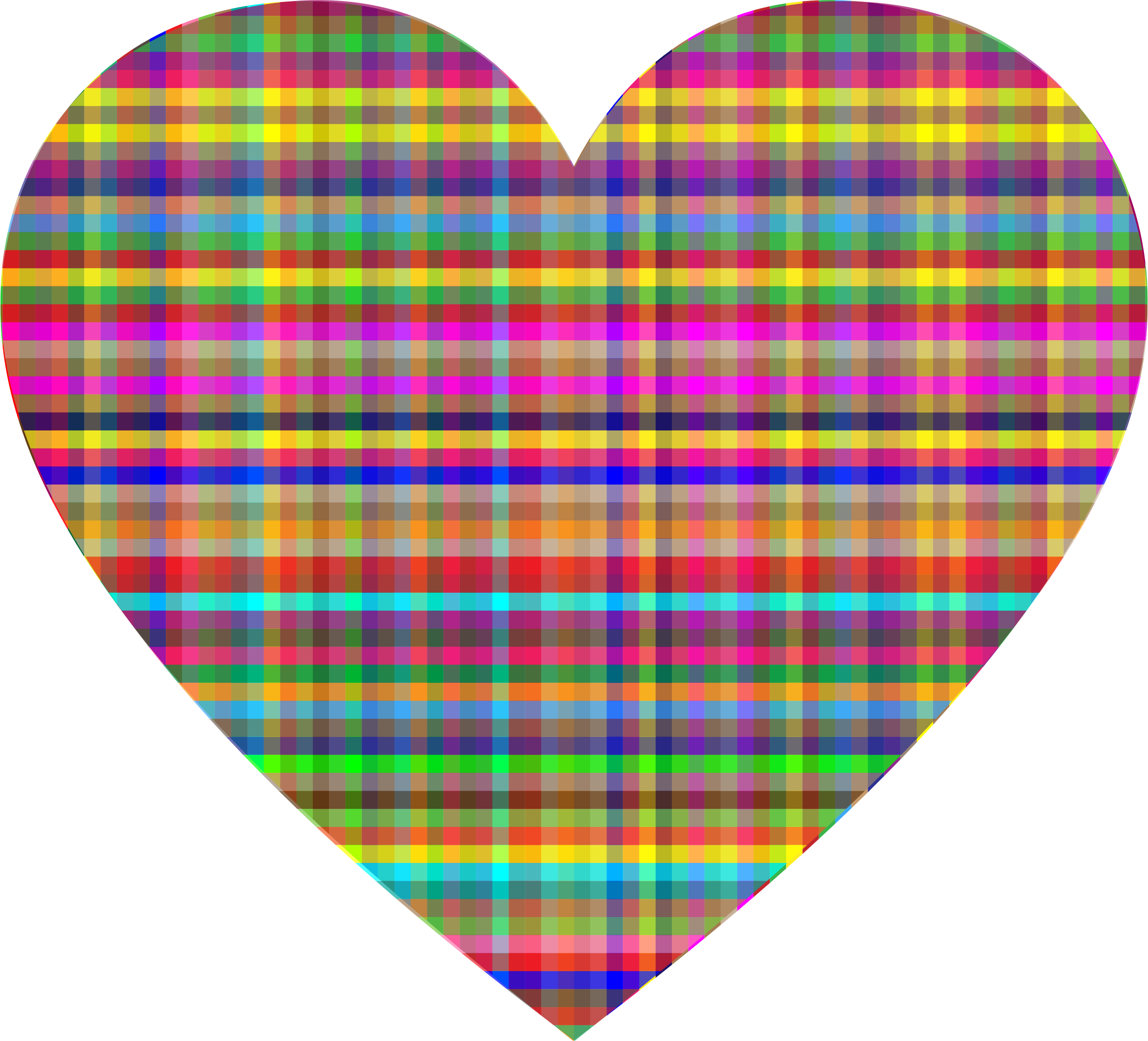 Colorful Checkered Heart Clip Art Free Stock - Checkered Heart Png PNG with transparent background