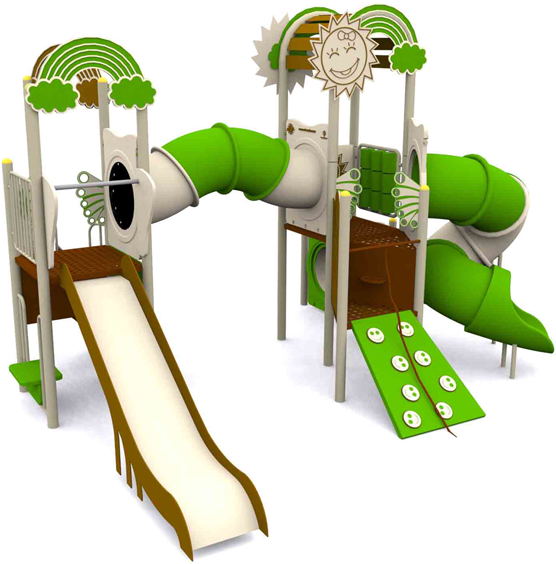 Colorful Childrens Playground Equipment