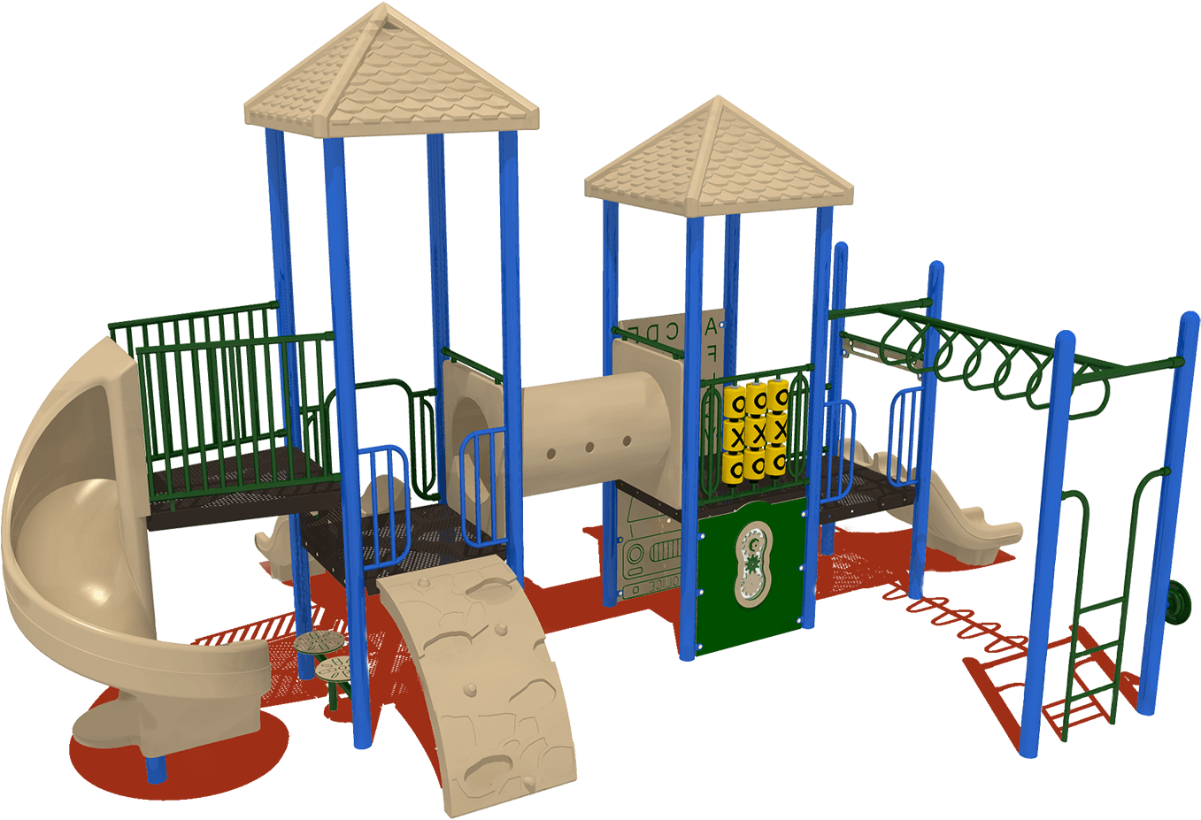 Colorful Childrens Playground Equipment