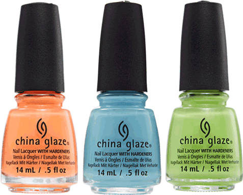 Colorful China Glaze Nail Polish Collection