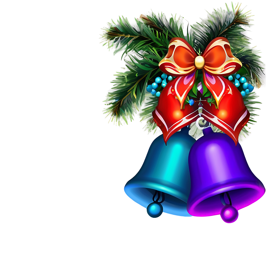 Colorful Christmas Bells Png Rlc