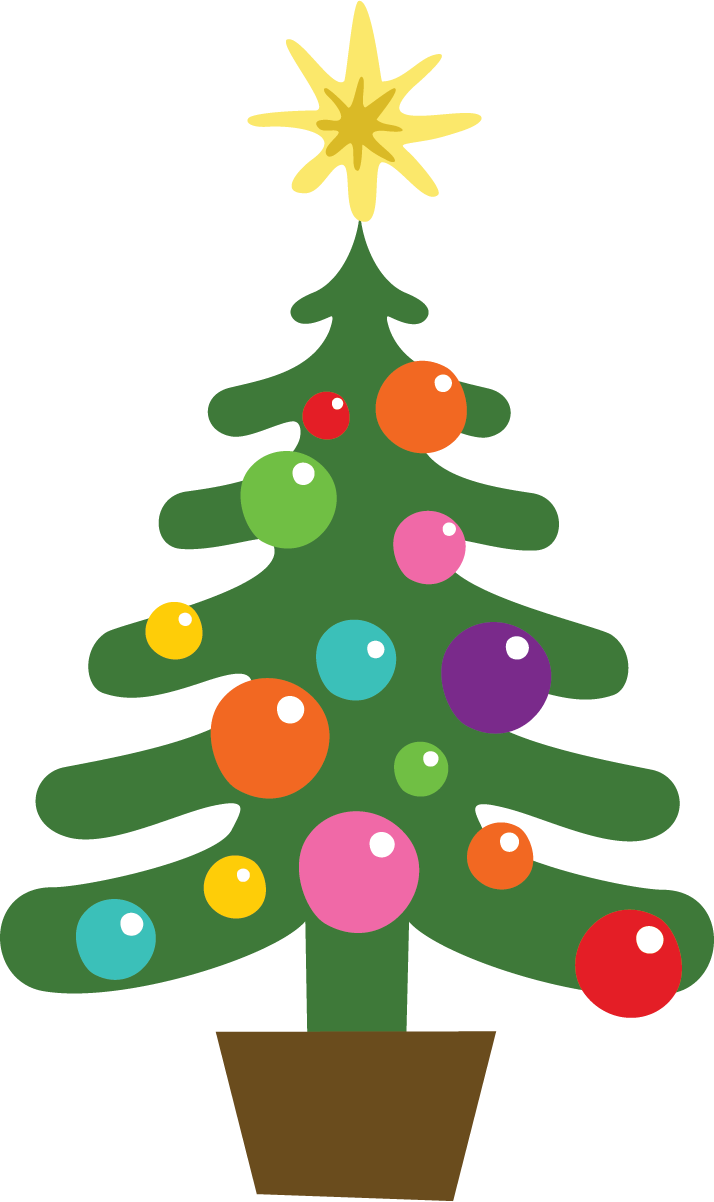 Colorful Christmas Tree Illustration