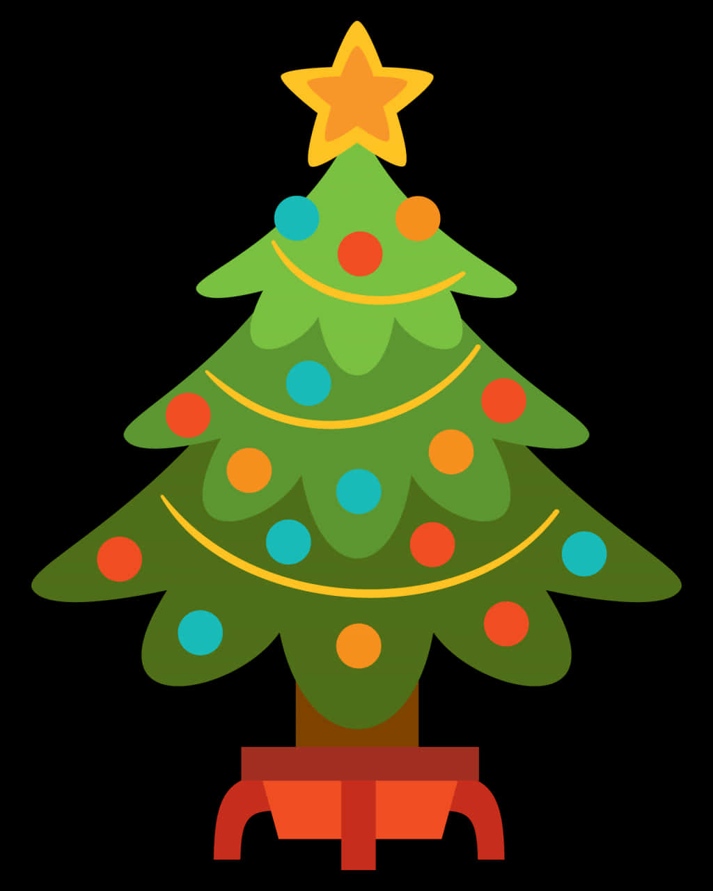 Colorful Christmas Tree Illustration