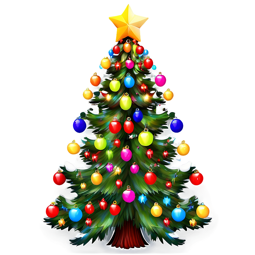 Colorful Christmas Tree Png Ddo