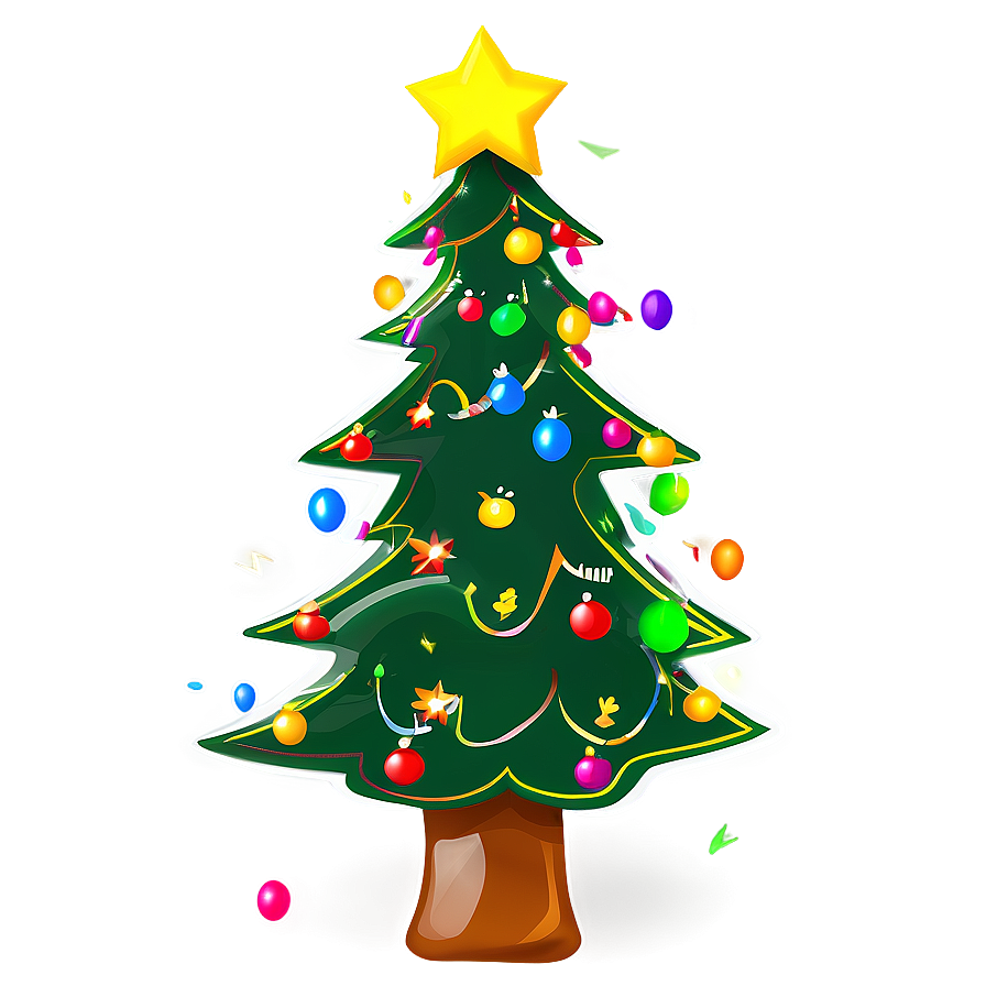 Colorful Christmas Tree PNG ynq63 PNG with transparent background