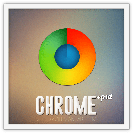 Colorful Chrome Logo Design PNG with transparent background
