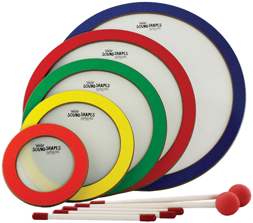 Colorful Circle Drumswith Mallets