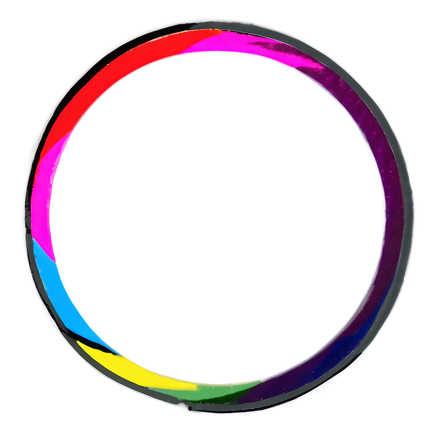 Colorful Circle Outline Png 05252024