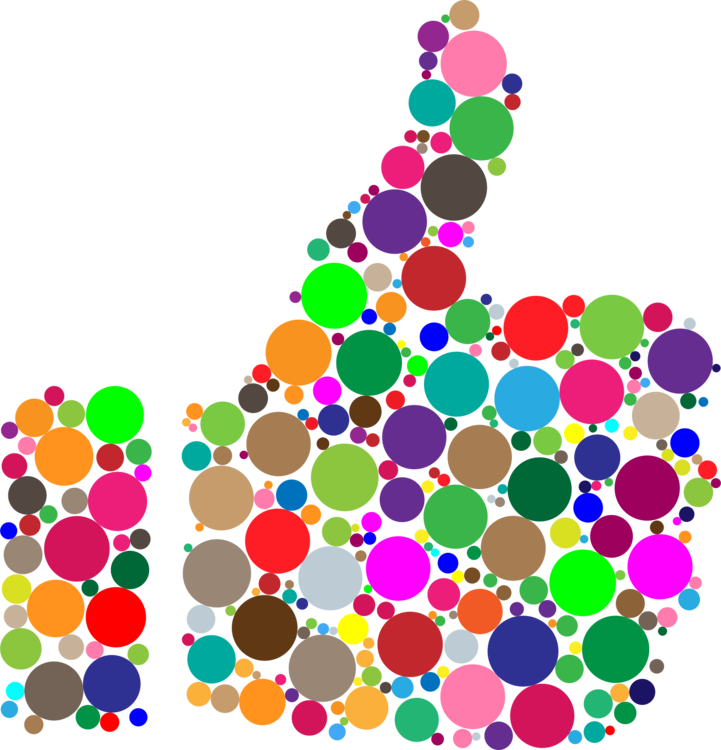 Transparent Arm Circles Clipart - Thumbs Up Png Colorful, Png Download PNG with transparent background