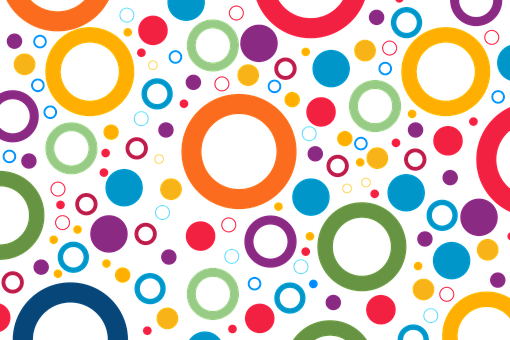 Colorful Circles Pattern Wallpaper PNG with transparent background