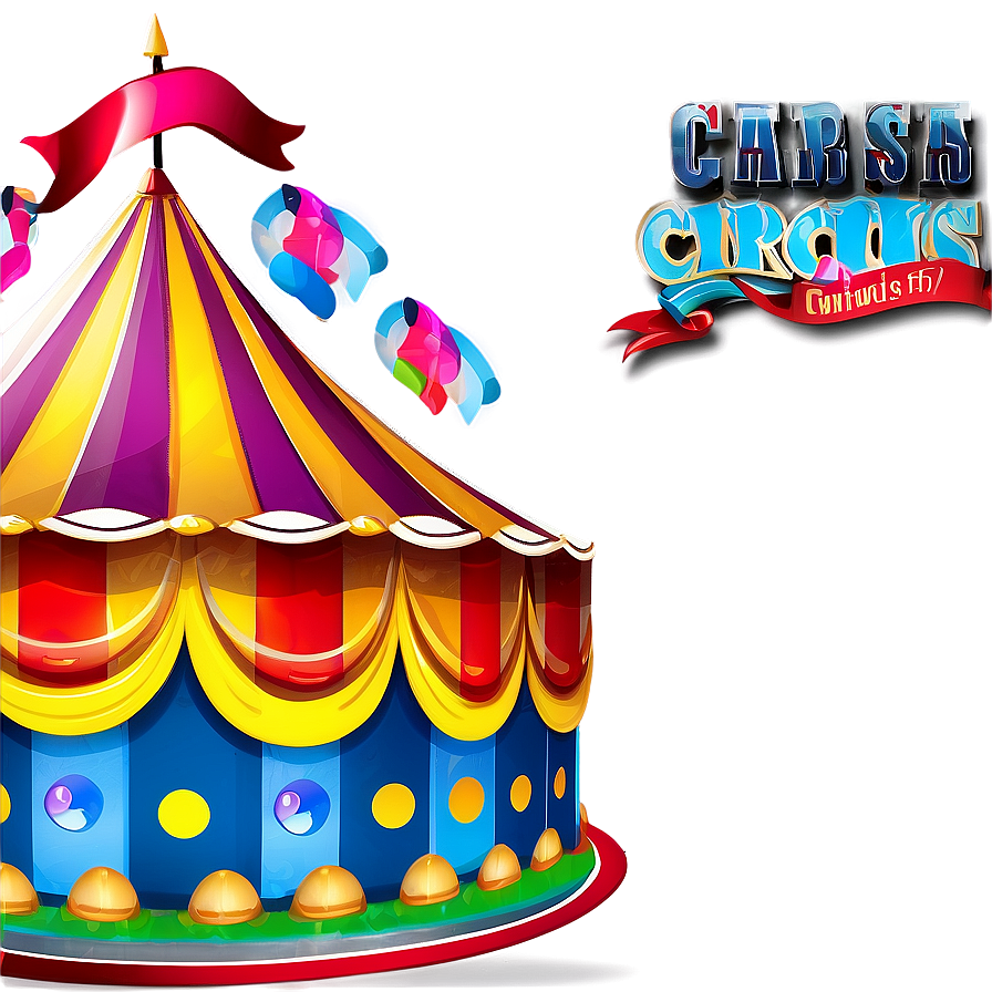 Colorful Circus Tent Graphic Png 06132024