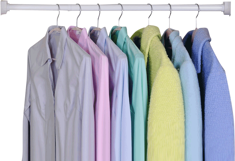 Colorful Clothingon Hangers