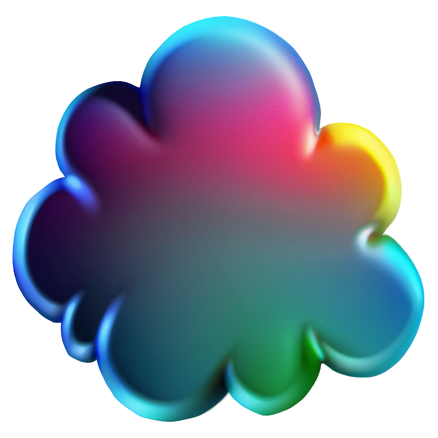 Colorful Cloud Emoji Png 06272024