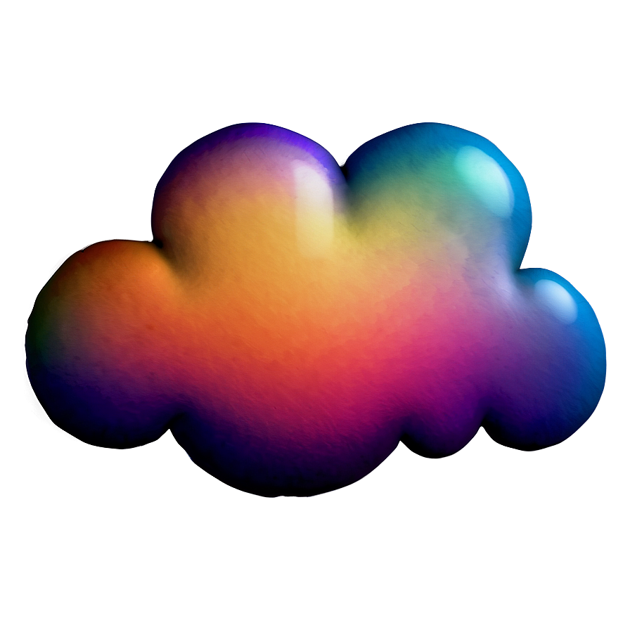 Colorful Cloud Emoji Png Uso41